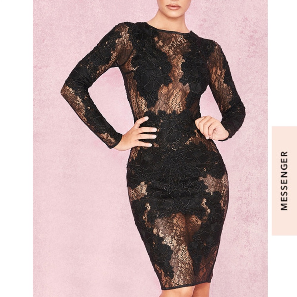 House of CB Nolita Black Lace Dress